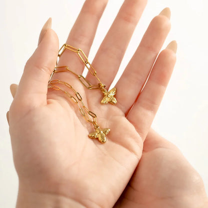 Custom Charm Necklace - Paper Clip Chain